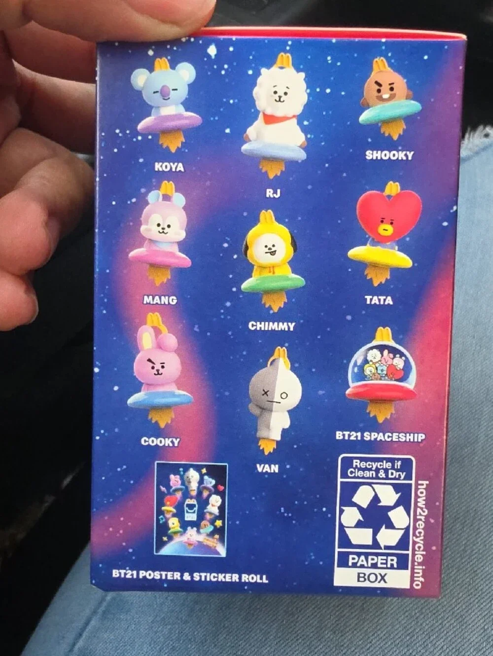 BT21 Spaceship.  Blue with Red Accents. Mcdonals Happy Toy.